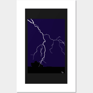 Lightning storm Posters and Art